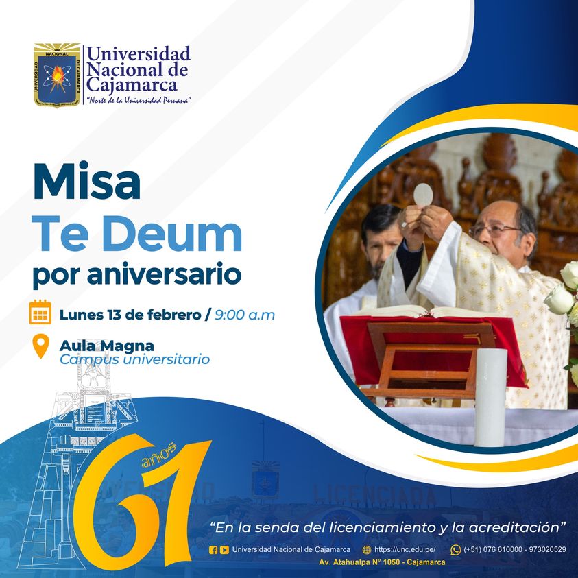 misa te deum 61 años unc 2023