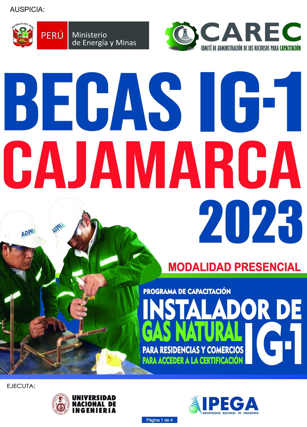 Becas IG-1 cajamarca 2023prin