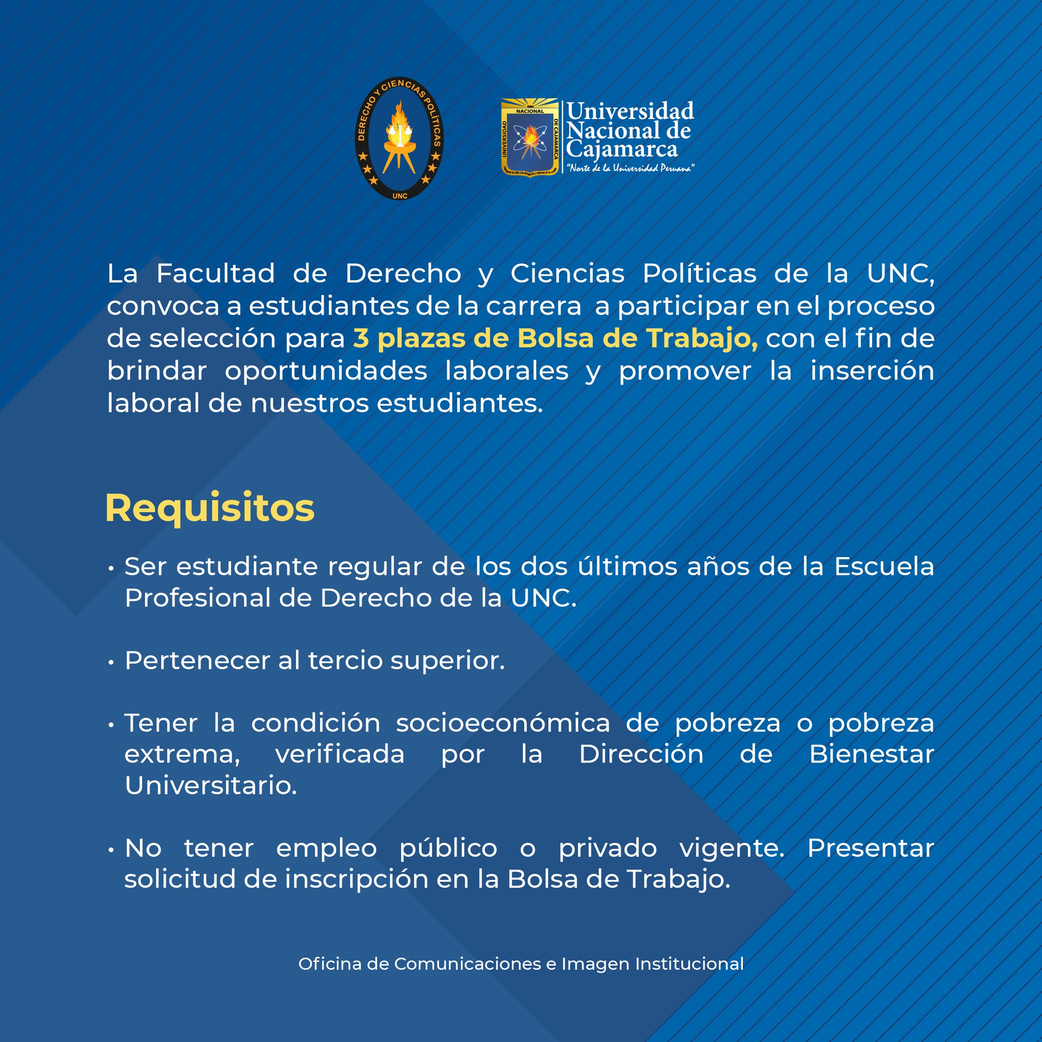 Bolsa de trabajo 2025 - Derecho 1