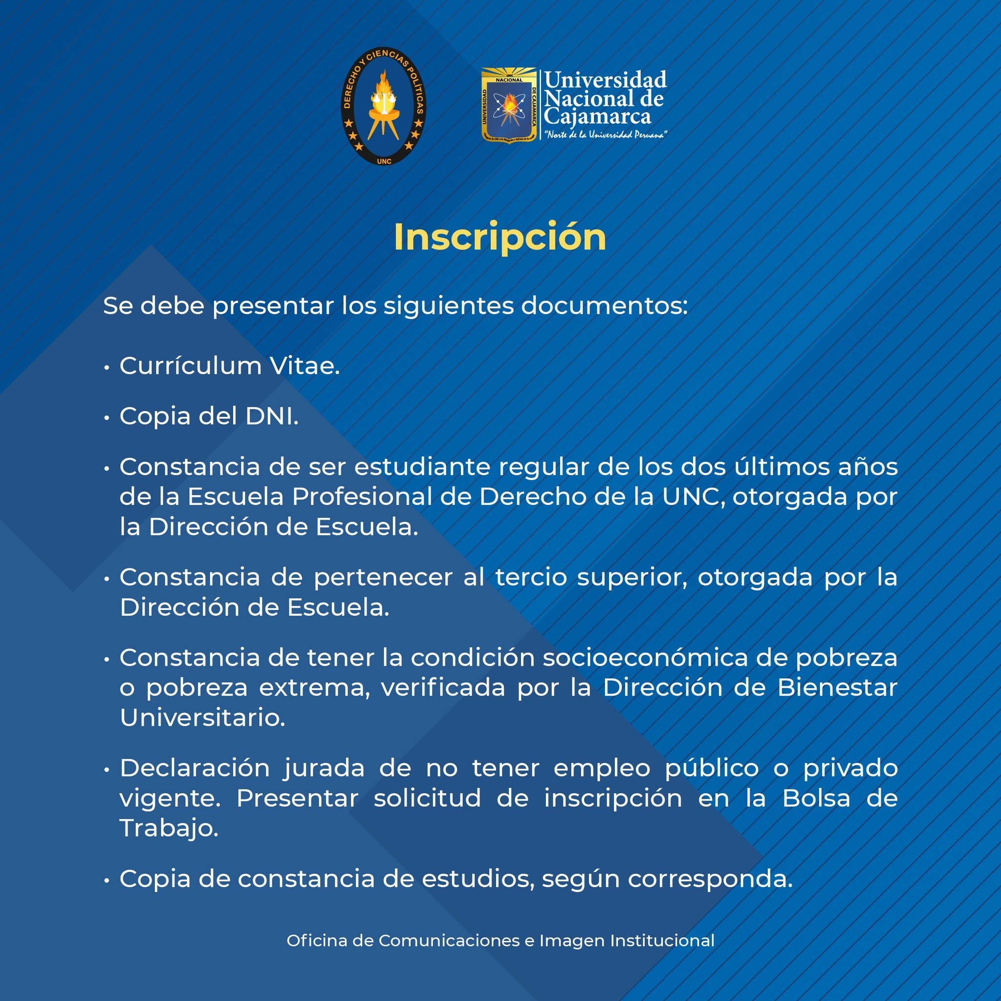 Bolsa de trabajo 2025 - Derecho 2