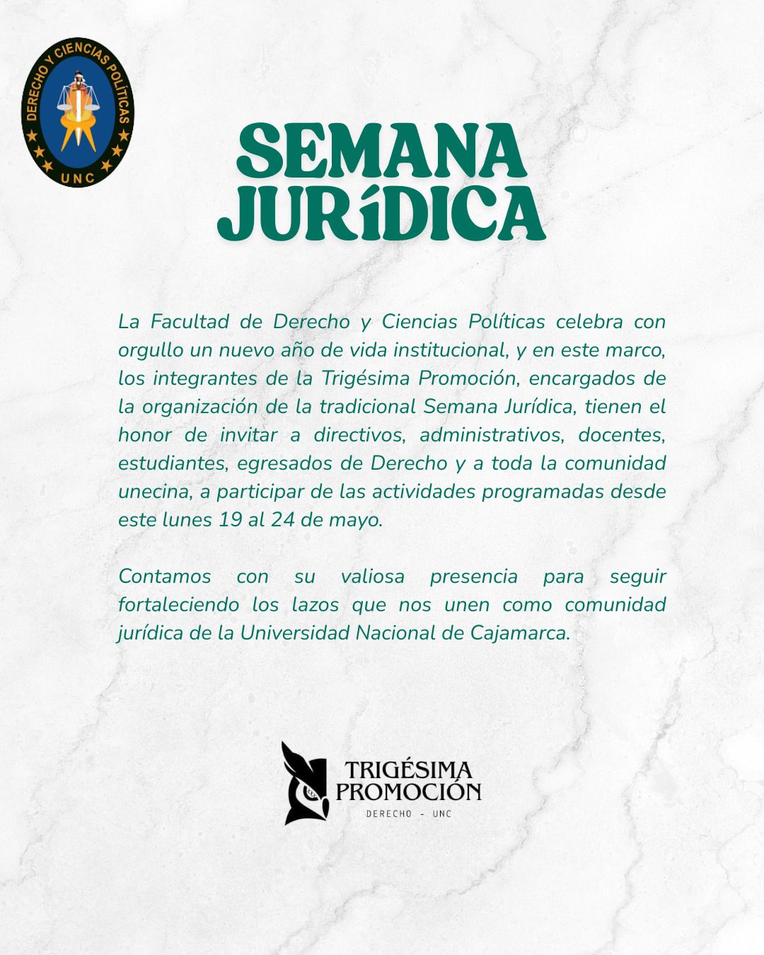 Semana Jurídica 2025 de la Facultad de Derecho y Ciencias Políticas 1