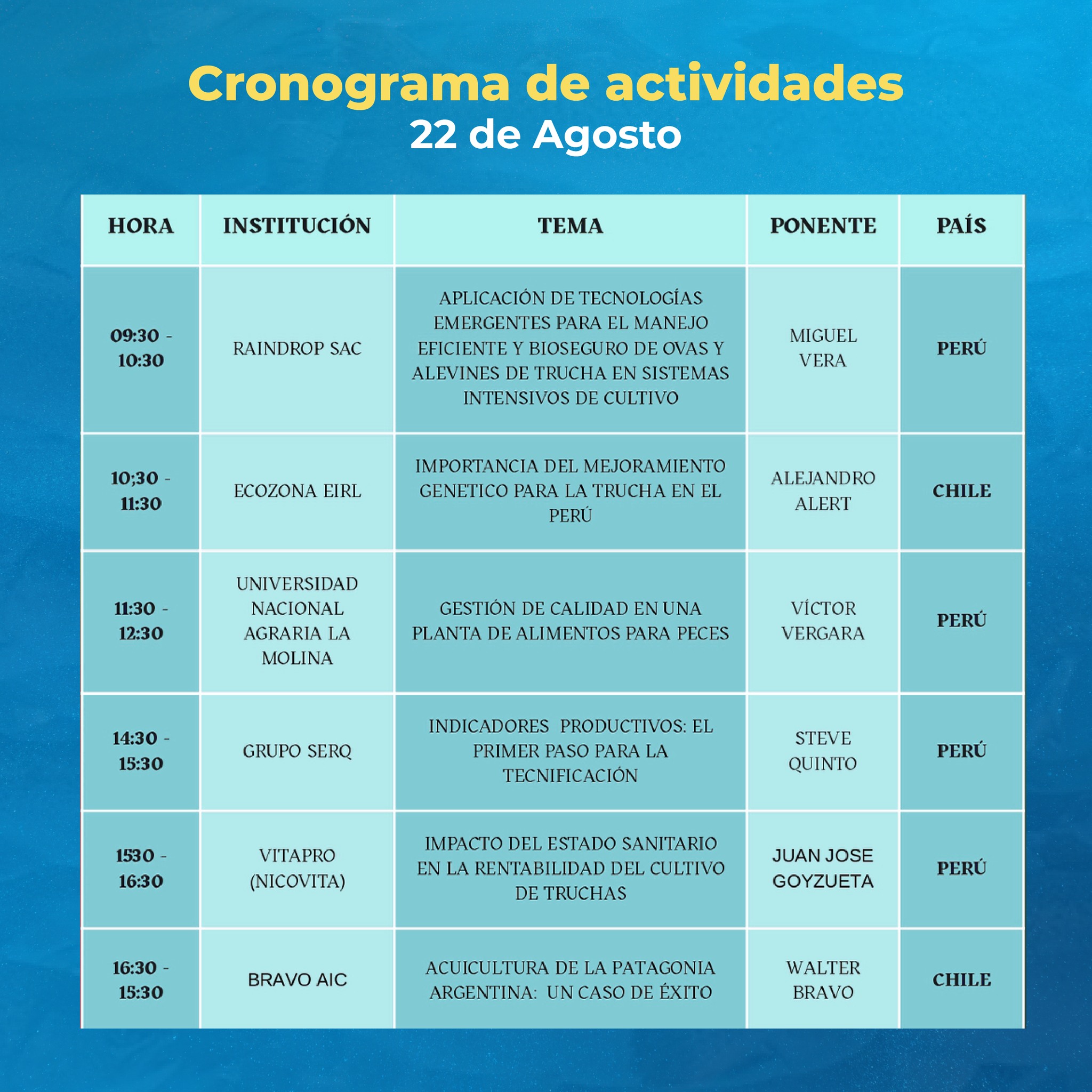 VIII Encuentro de Interacción Nacional e Internacional de piscicultores, proveedores y especialistas en cultivo de truchas3