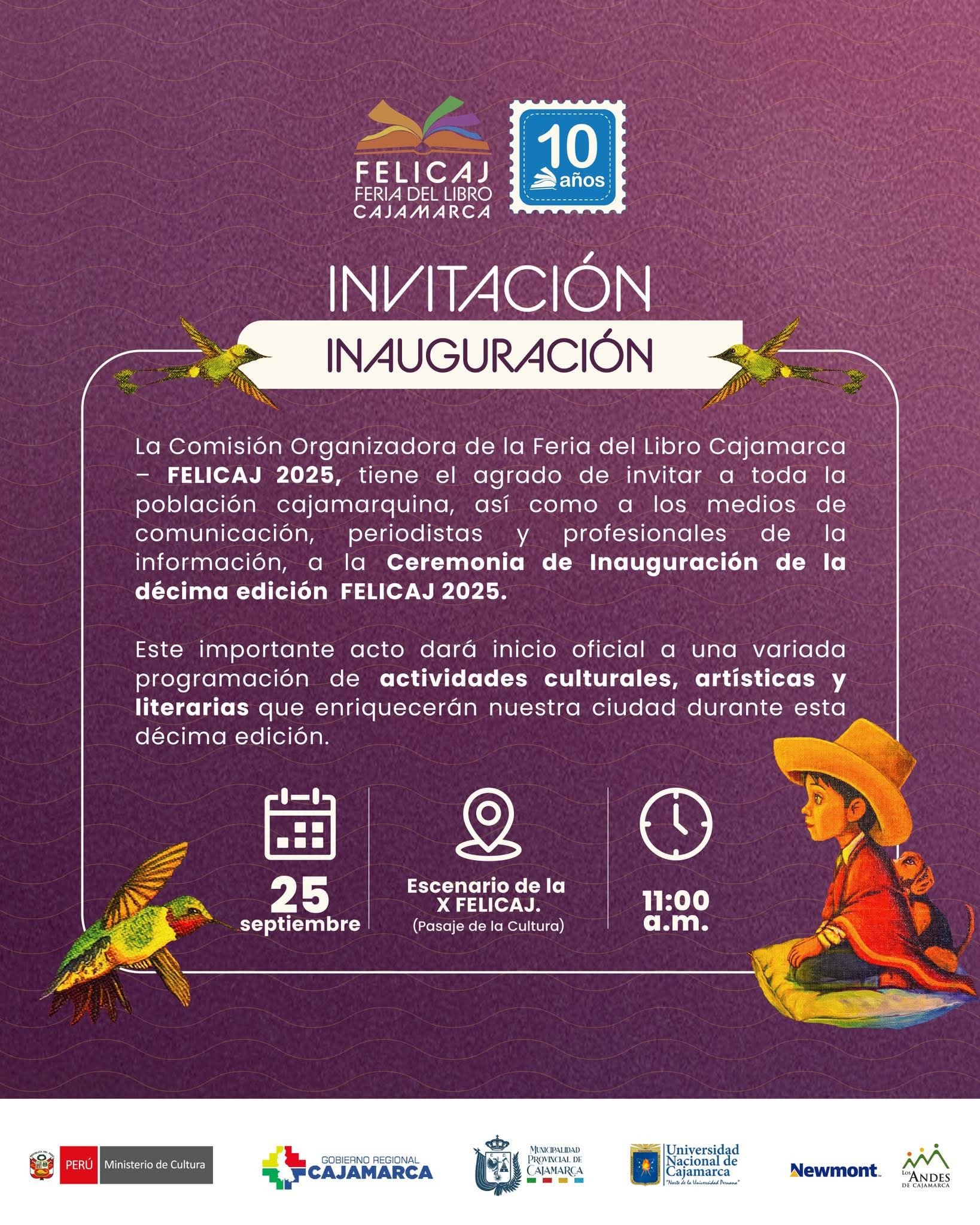 FERIA DEL LIBRO DE CAJAMARCA 2025