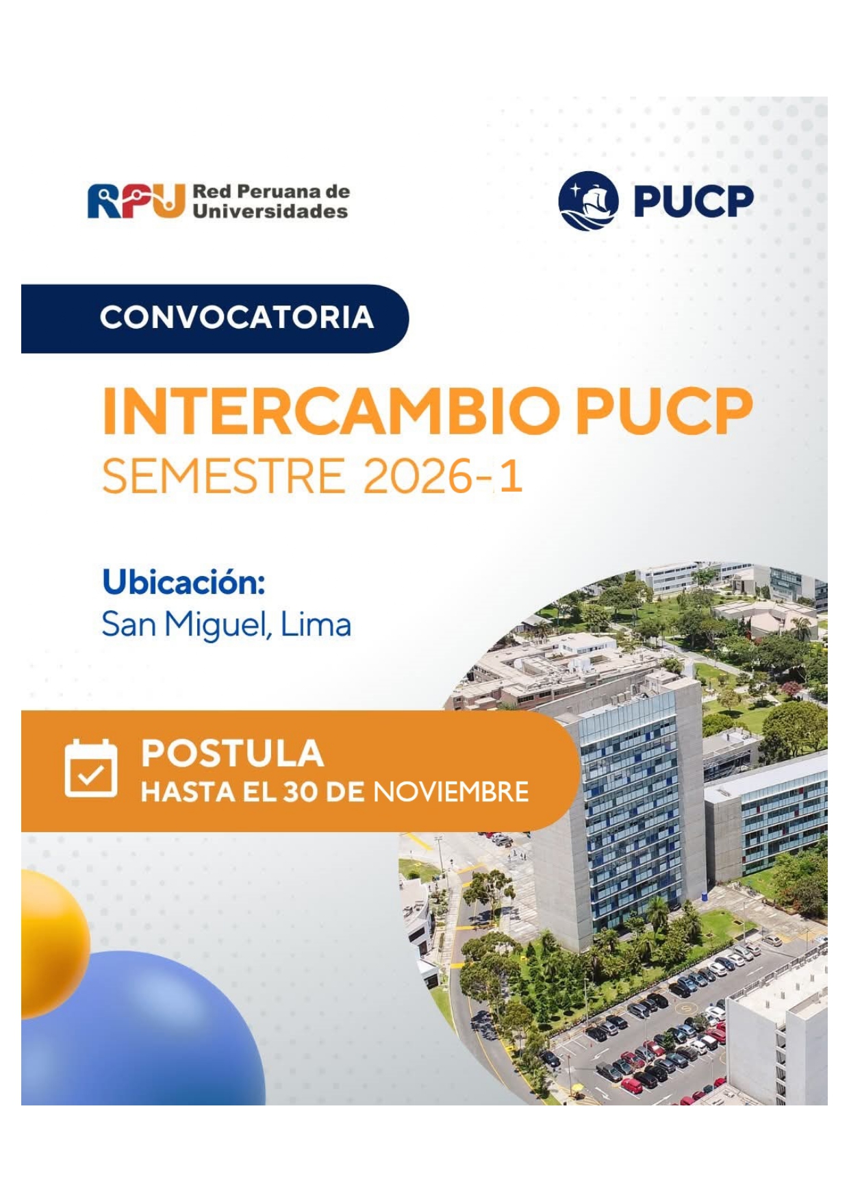 Convocatoria de Intercambio PUCP semestre 2026-1 1
