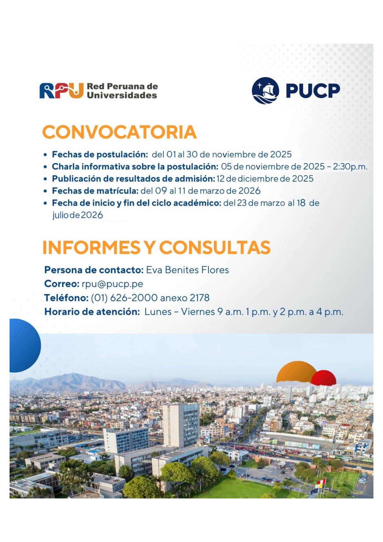 Convocatoria de Intercambio PUCP semestre 2026-1 5