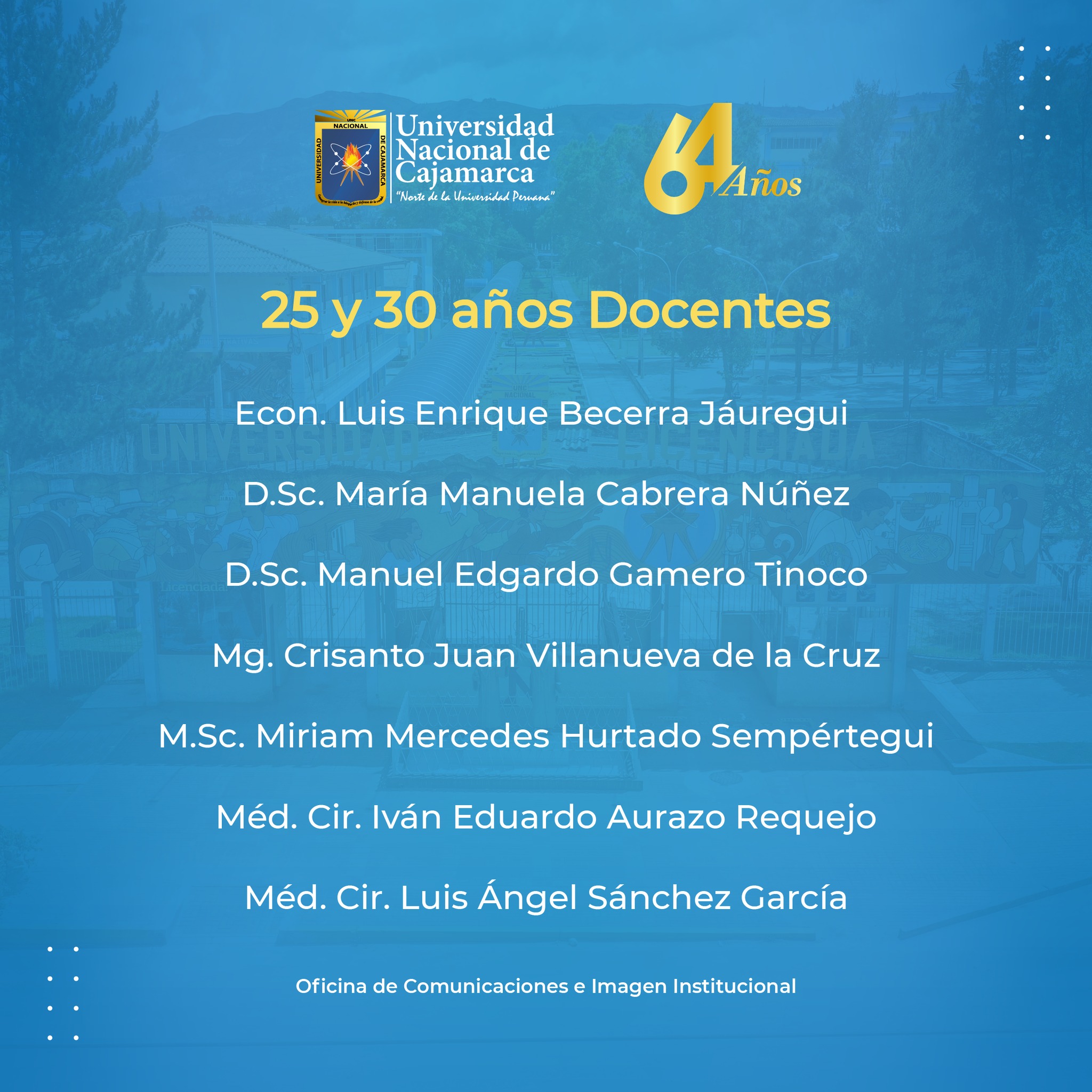 64 Aniversario de la Universidad Nacional de Cajamarca - Entrega de Reconocimientos3
