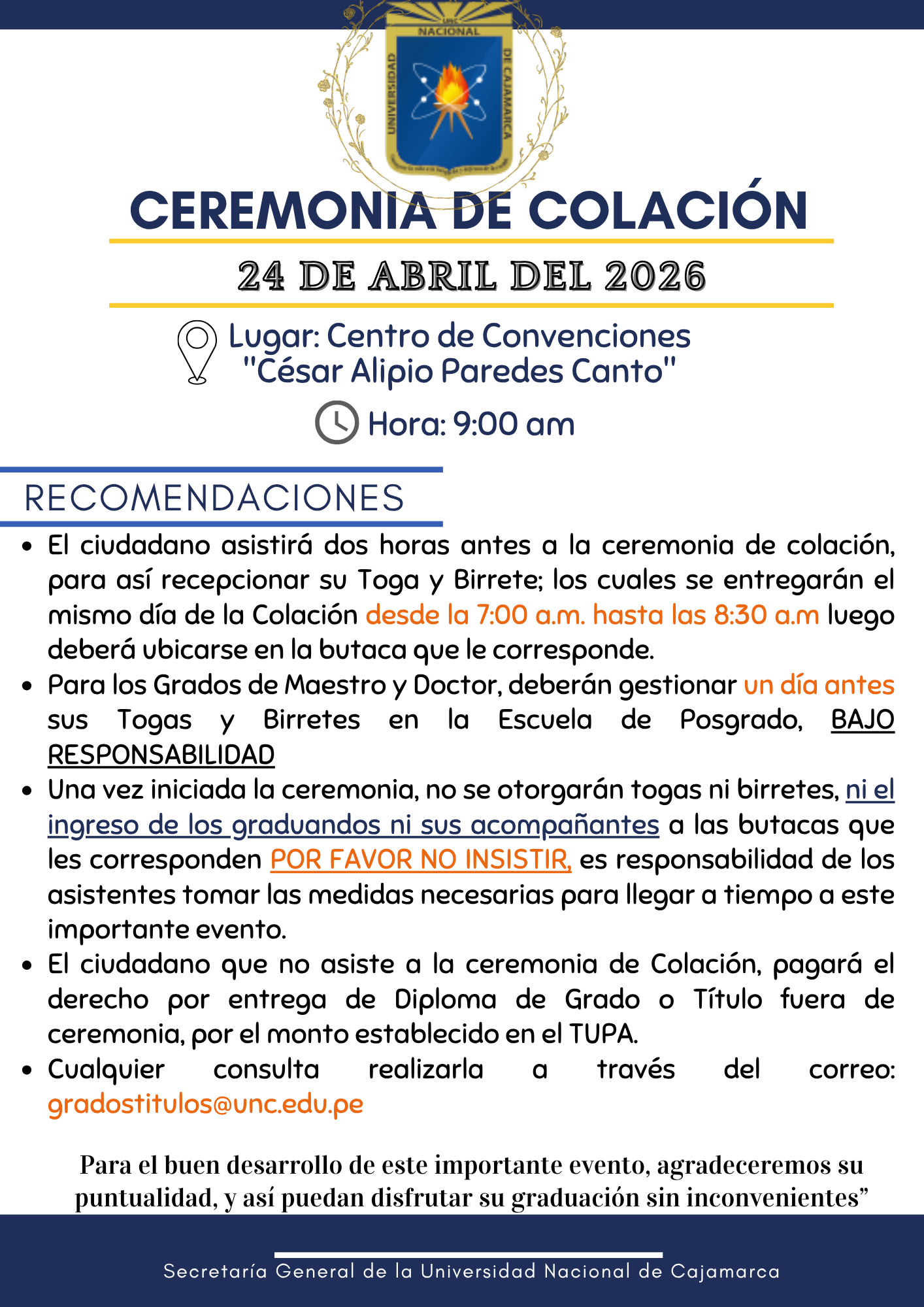 COMUNICADO 1 COLACIÓN 24 ABRIL 2026