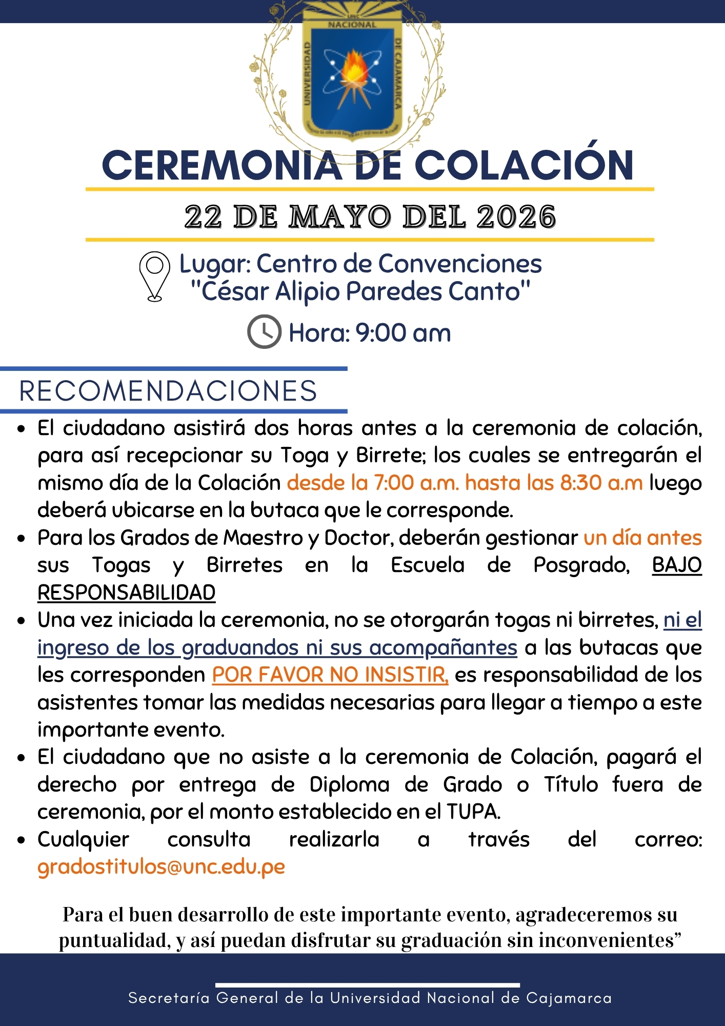 COMUNICADO 1 COLACIÓN 22 MAYO 2026