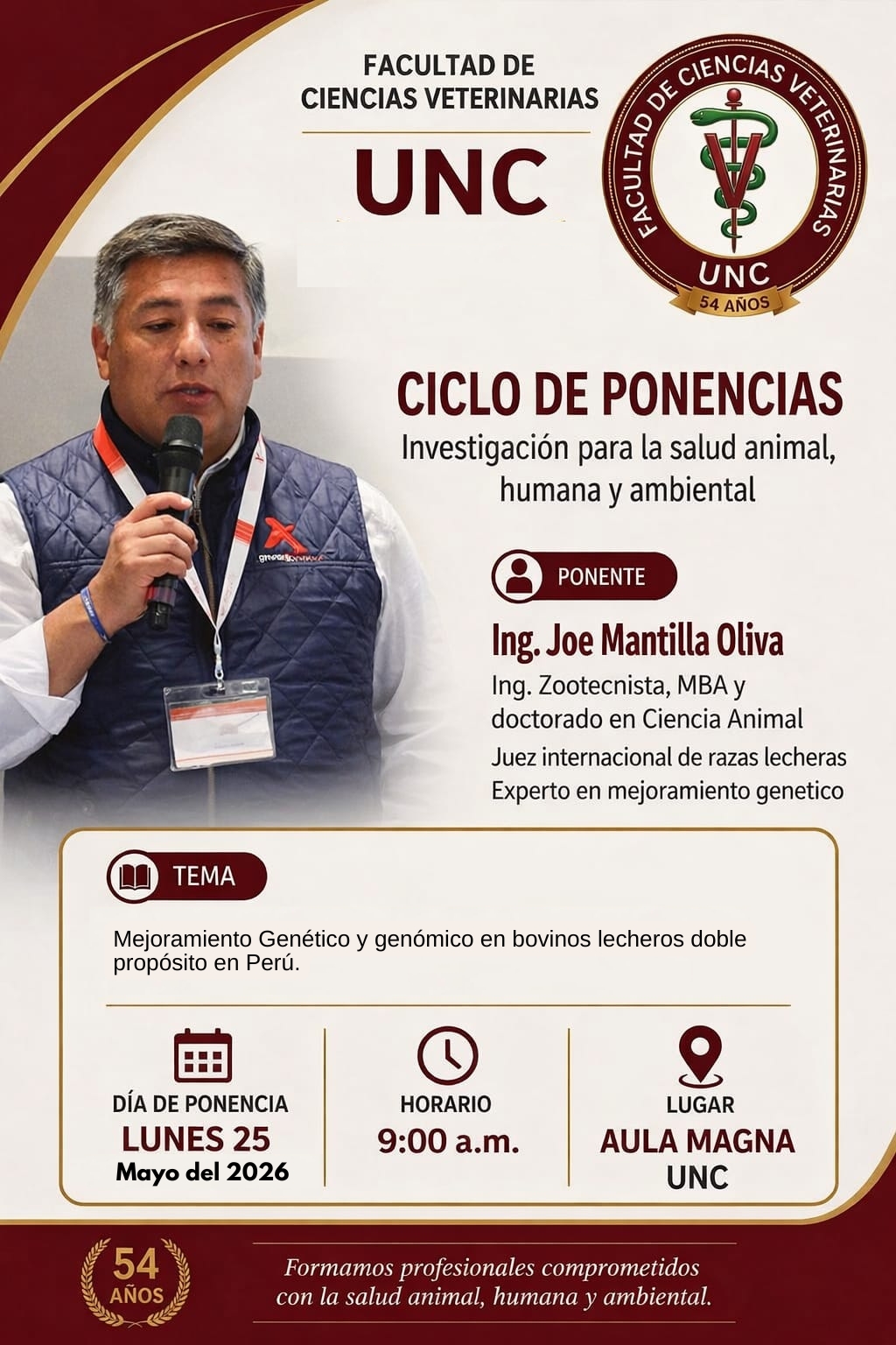 Ciclo de Ponencias Académicas – 54° Aniversario FCV UNC 2026 1