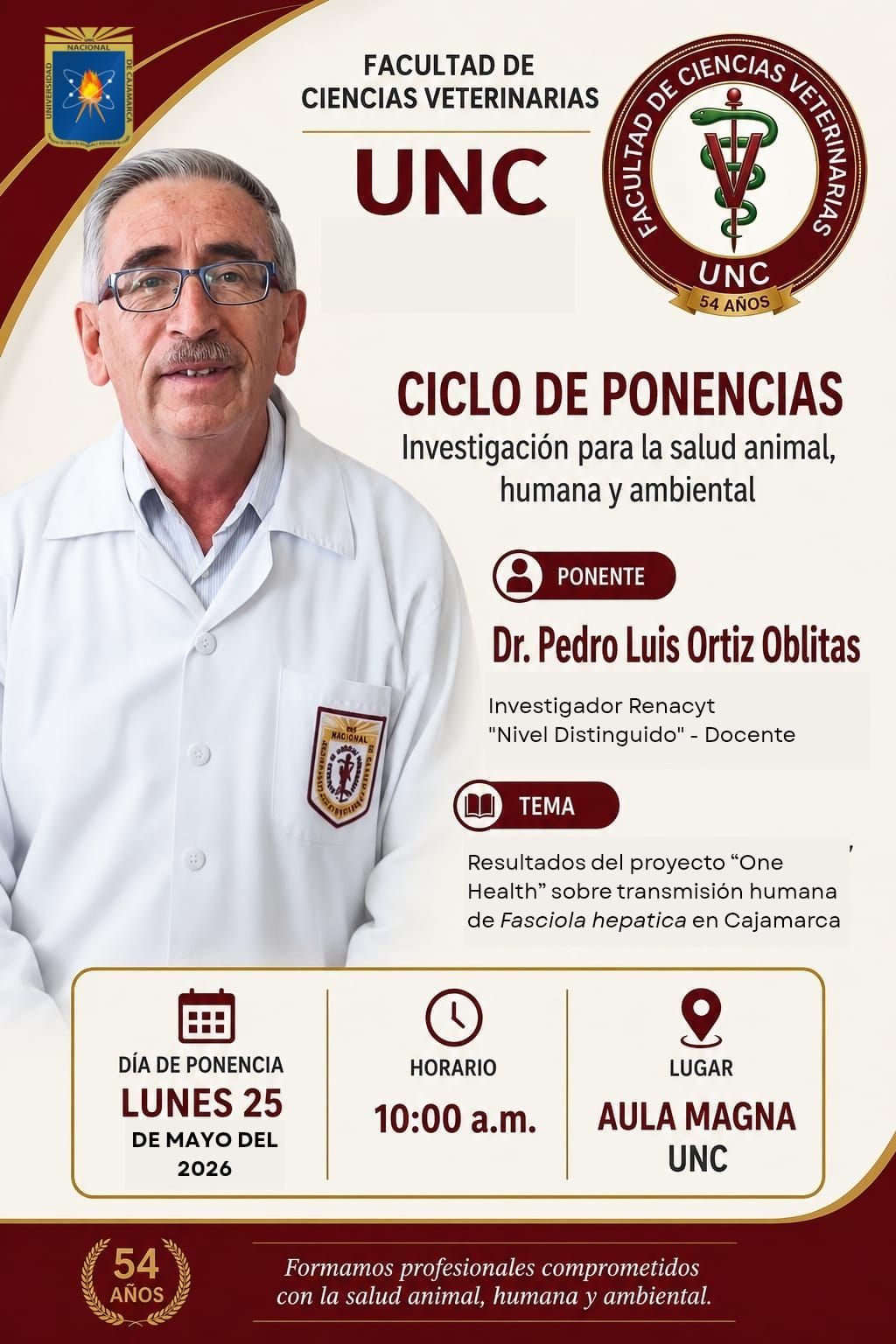 Ciclo de Ponencias Académicas – 54° Aniversario FCV UNC 2026 2