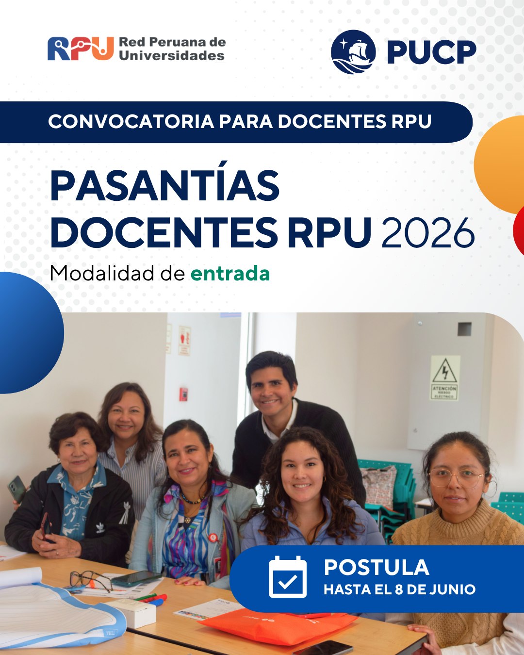 RPU 2026 – Convocatoria para Docentes RPU - Pasantías Docentes en la PUCP 1