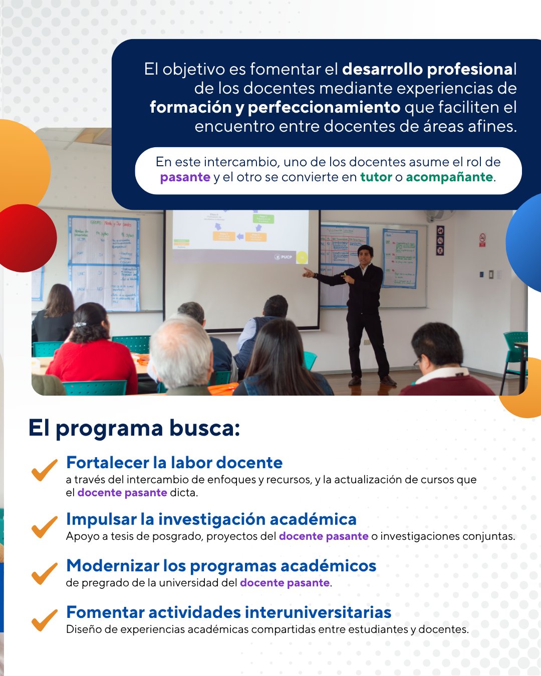 RPU 2026 – Convocatoria para Docentes RPU - Pasantías Docentes en la PUCP 2
