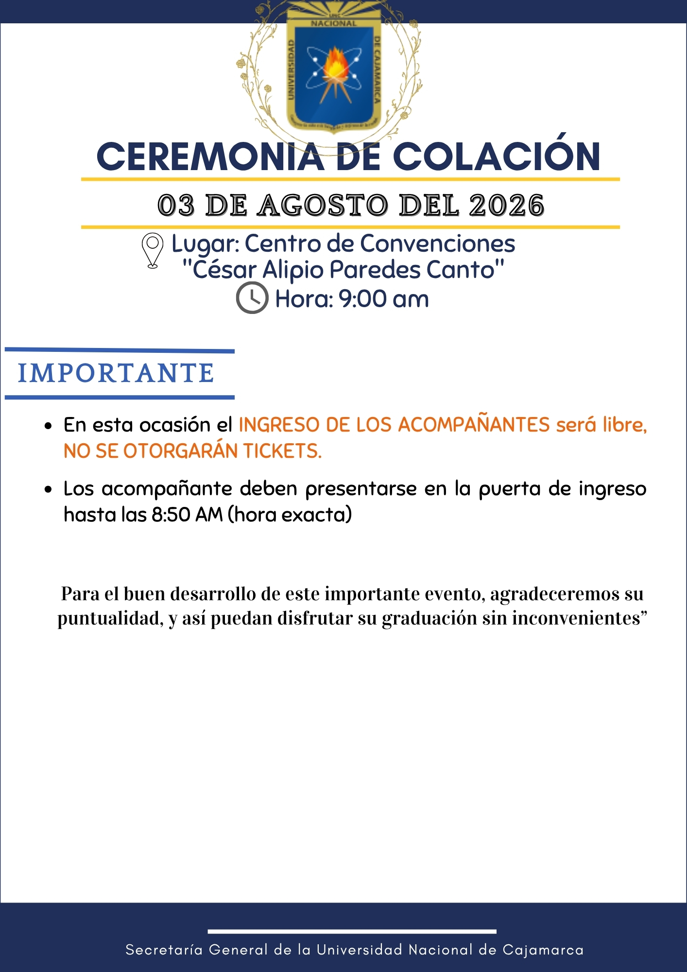 COMUNICADO 2 COLACIÓN 03 AGOSTO 2026