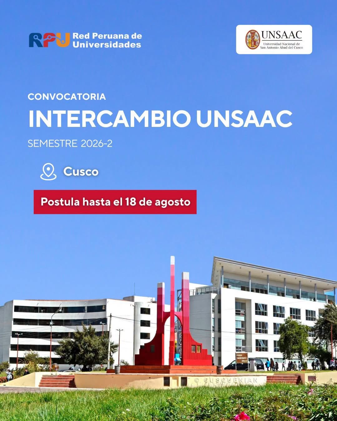 PROGRAMA DE MOVILIDAD ESTUDIANTIL DE LA RPU – UNSAAC 2026-2 1